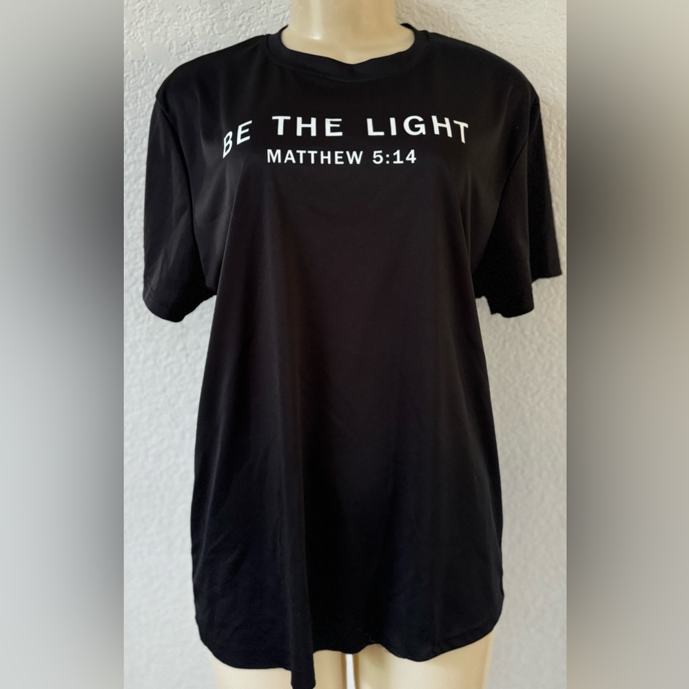 💫 SHEIN Black loose T-shirt faith